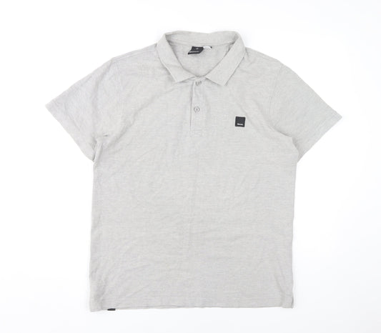 Bench Men's Grey Polo Shit Size L