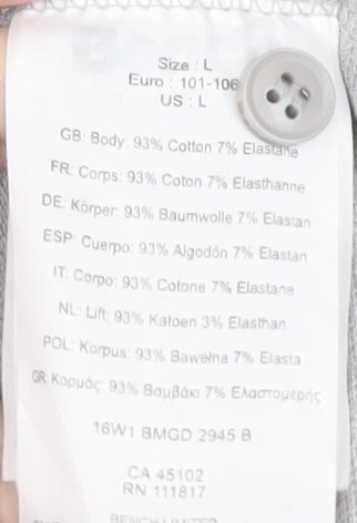 Bench Men's Grey Polo Shit Size L