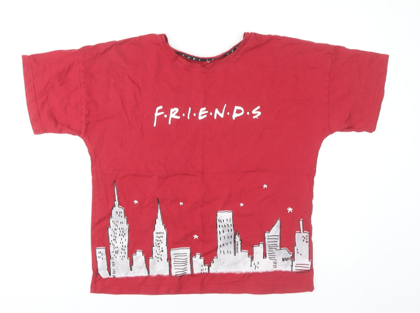 George Women's Red Friends Short Sleeve Top 8-10