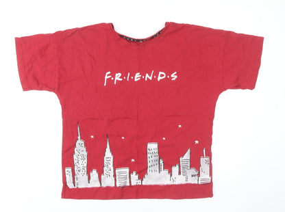 George Women's Red Friends Short Sleeve Top 8-10