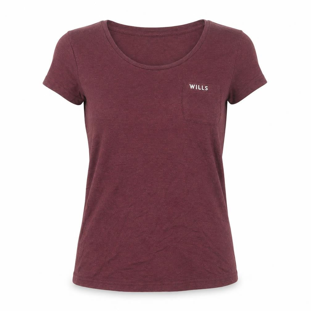 Womens UK Size 8 Jack Wills Red Basic T-Shirt