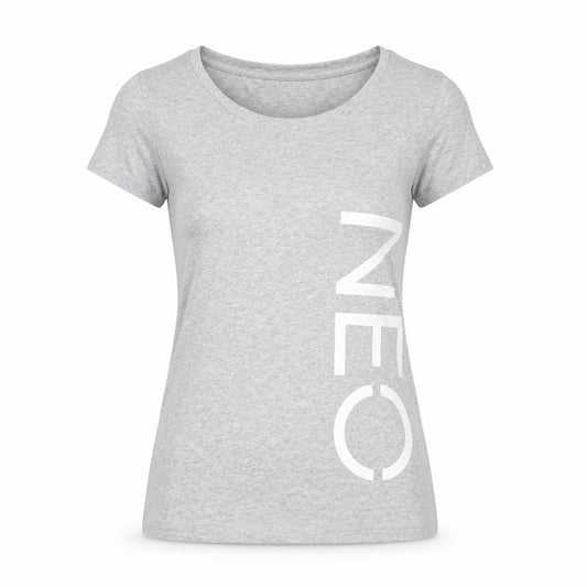 Front view of Adidas Women's Grey T-Shirt, size S, Casual