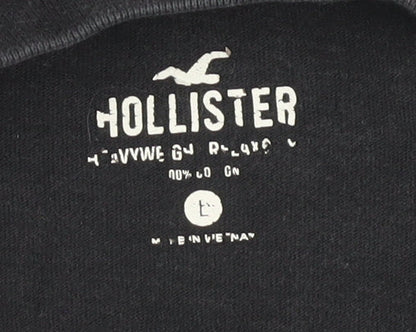 Mens UK Size L Hollister Black  T-Shirt