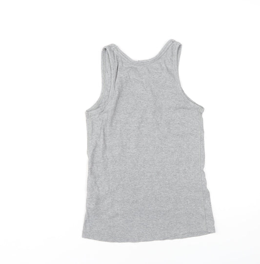 Jack & Jones Men's Grey Sleeveless T-Shirt Size S