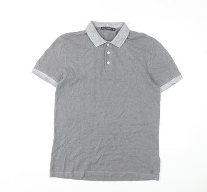 French Connection Men's Grey XS Short Sleeve Polo