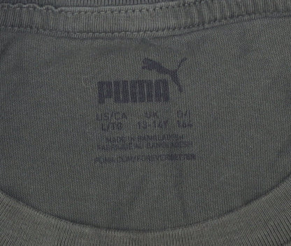 Puma Boys Green T-Shirt Size L Basic Logo Style