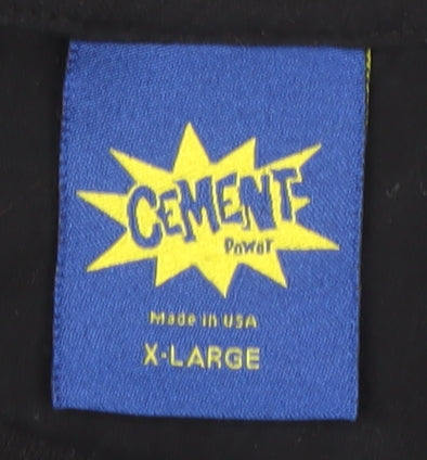 Cement Power Unisex Black Comic T-Shirt XL