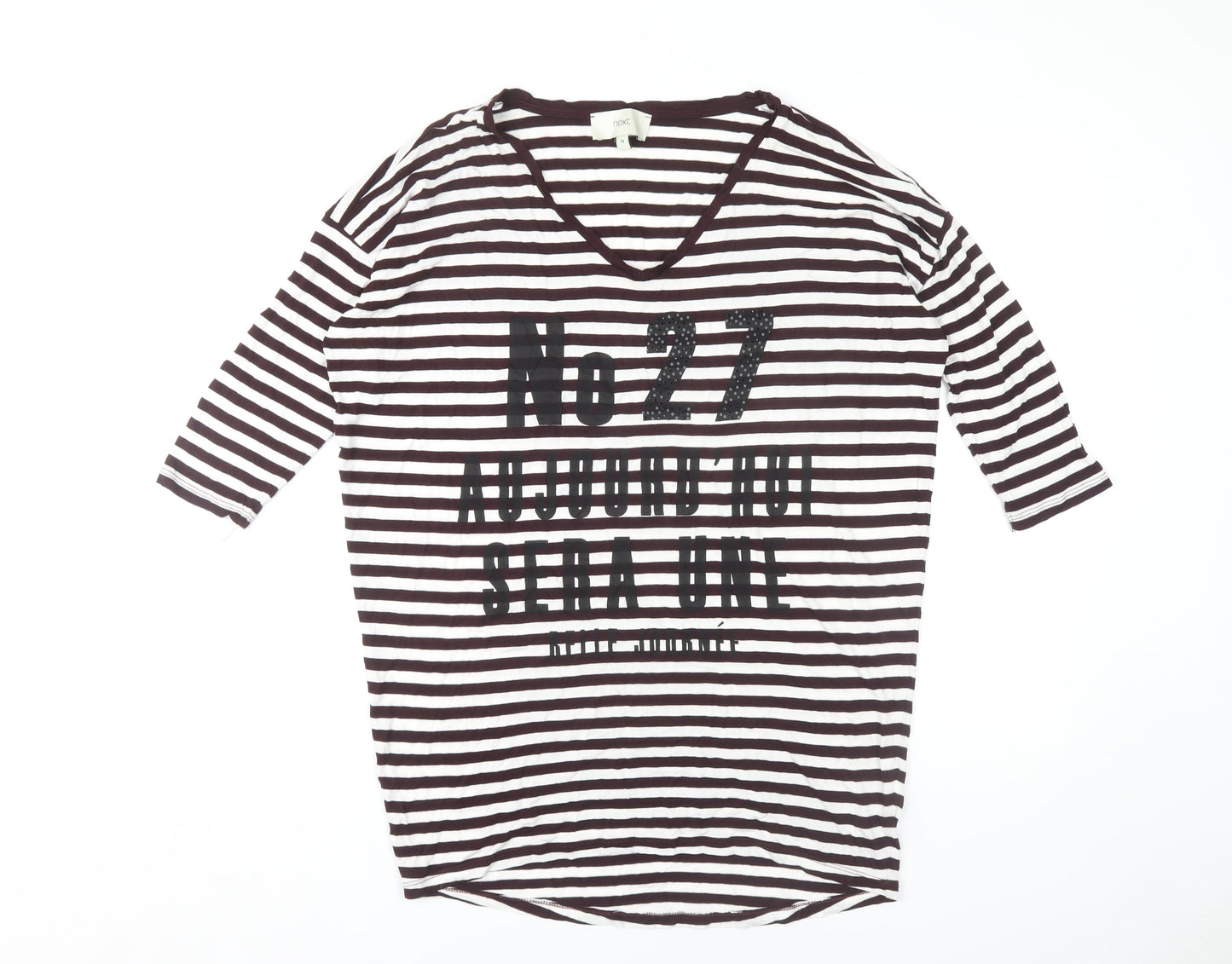 Womens UK Size 10 NEXT Multicoloured Basic T-Shirt