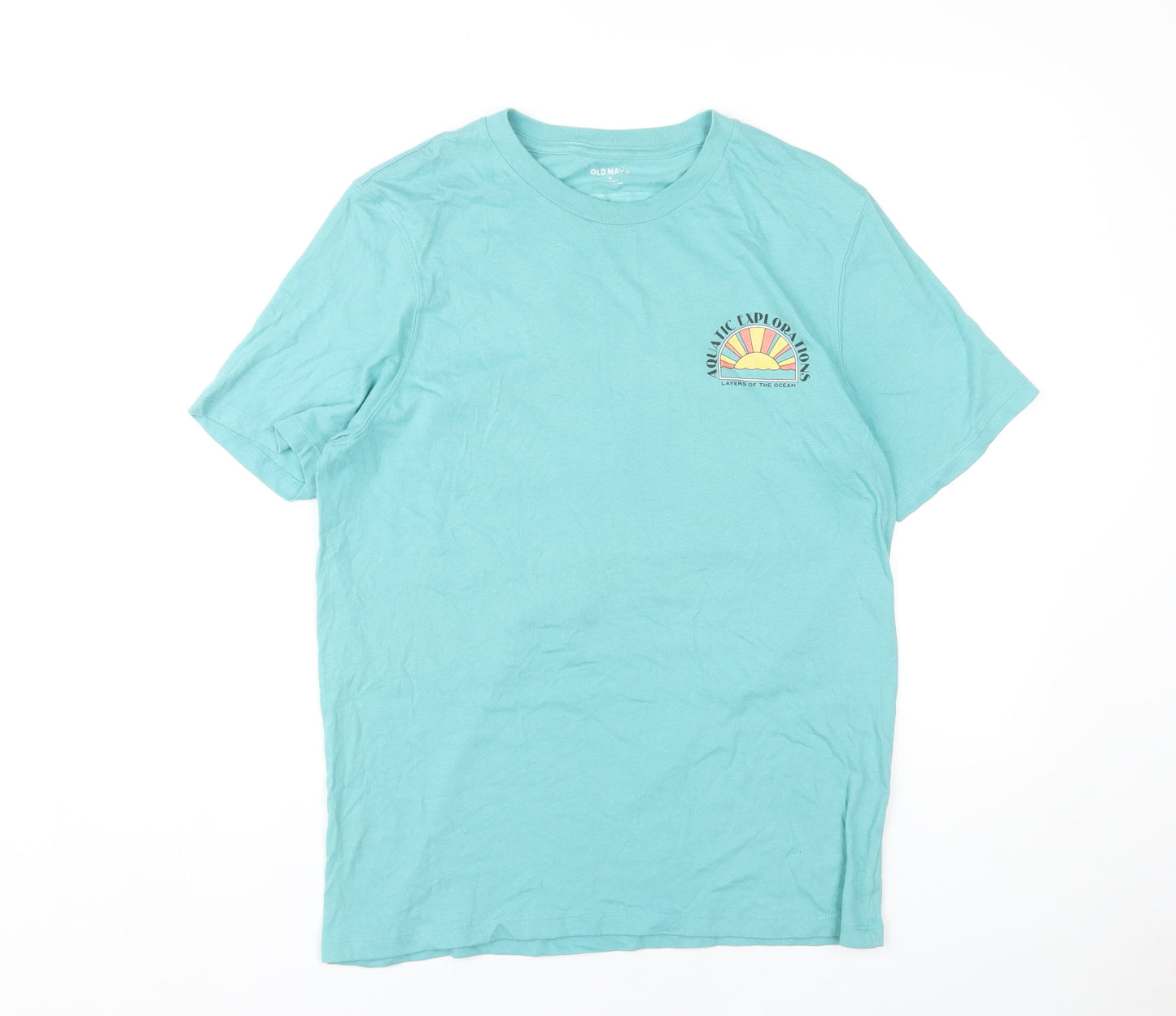 Old Navy Unisex Blue Medium Beach Graphic T-Shirt