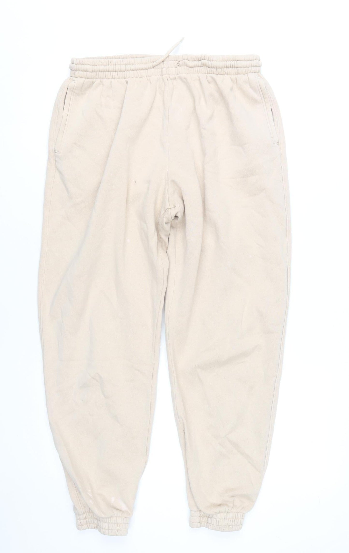Womens UK Size 12 H&M Regular Fit Jogger Beige Trousers