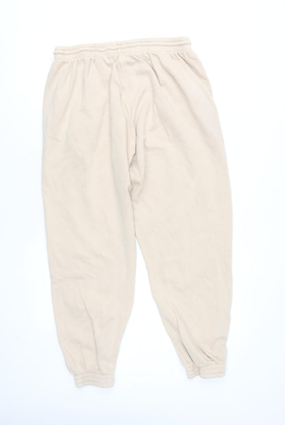 Womens UK Size 12 H&M Regular Fit Jogger Beige Trousers