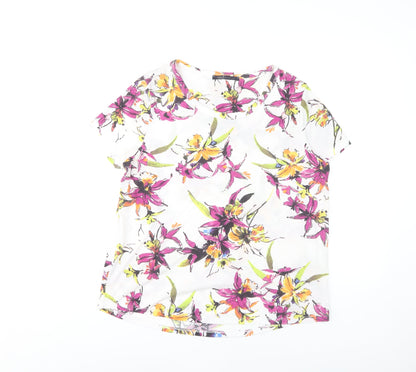 Womens UK Size 14 Marks and Spencer Multicoloured Basic T-Shirt