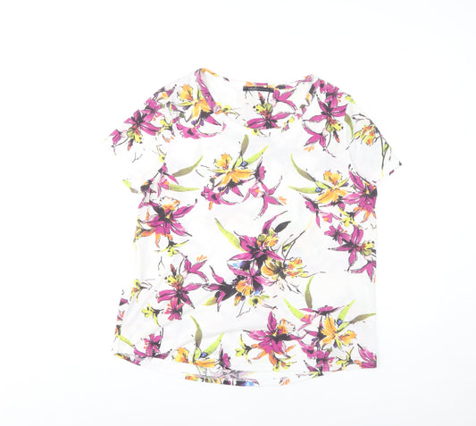 Womens UK Size 14 Marks and Spencer Multicoloured Basic T-Shirt