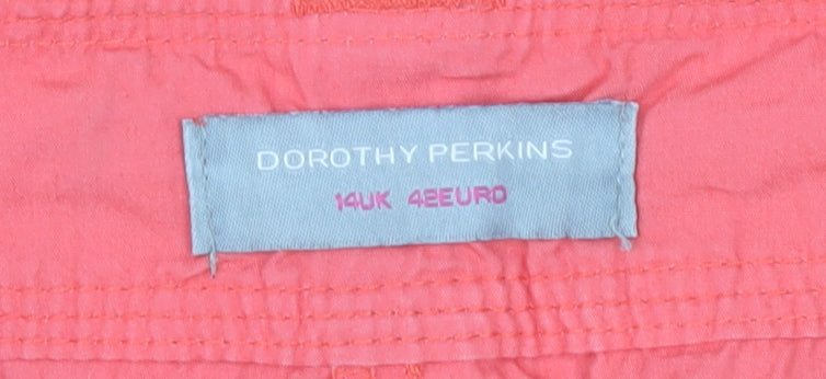 Dorothy Perkins Women's Pink Cotton Shorts Size 14