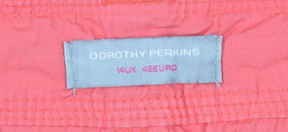 Dorothy Perkins Women's Pink Cotton Shorts Size 14
