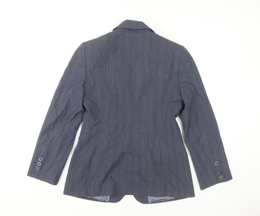 Next Petite Women's Blue Pinstripe Blazer, Size 8
