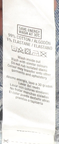 Topman Men's Blue Slim Denim Shorts Size 32