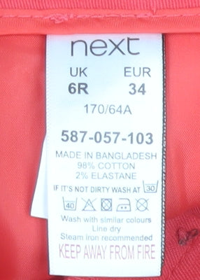 Womens UK Size 6 NEXT   Red Trousers