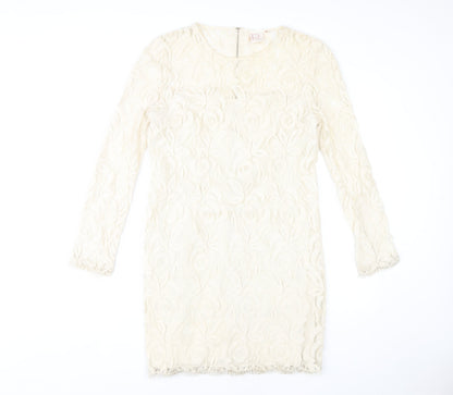 Next Petites Ivory Lace Sheath Dress Size 12