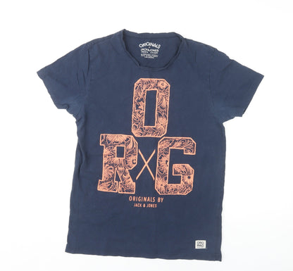Mens UK Size M JACK & JONES Blue  T-Shirt