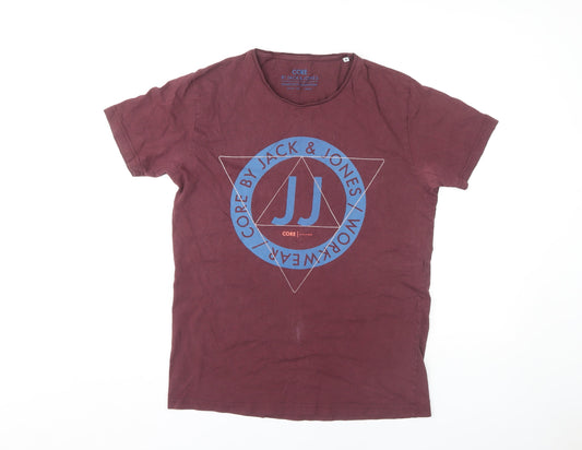 Jack & Jones Men's Red M Graphic Print T-Shirt
