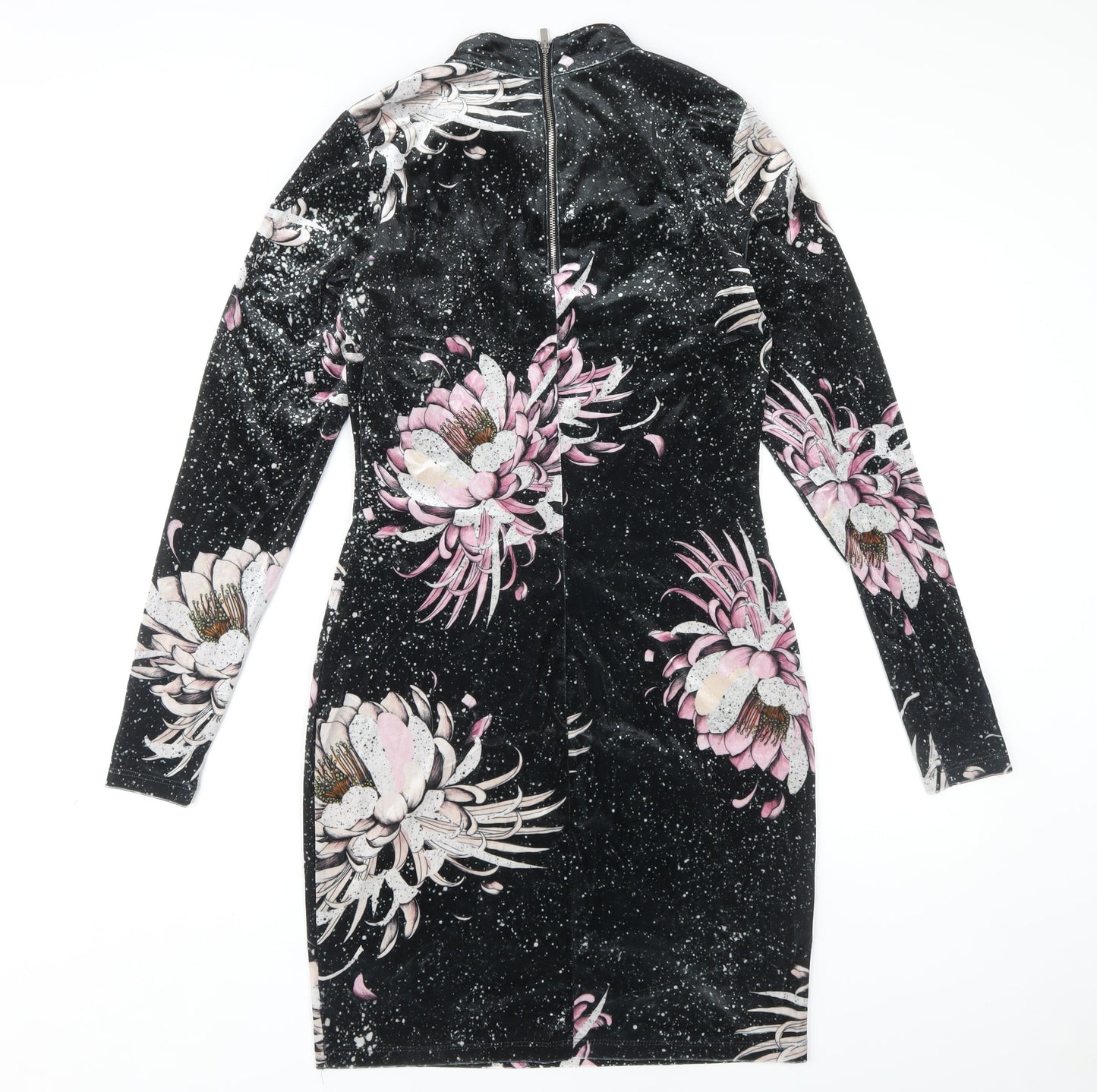 Next Women's Black Floral Dress Size 12T