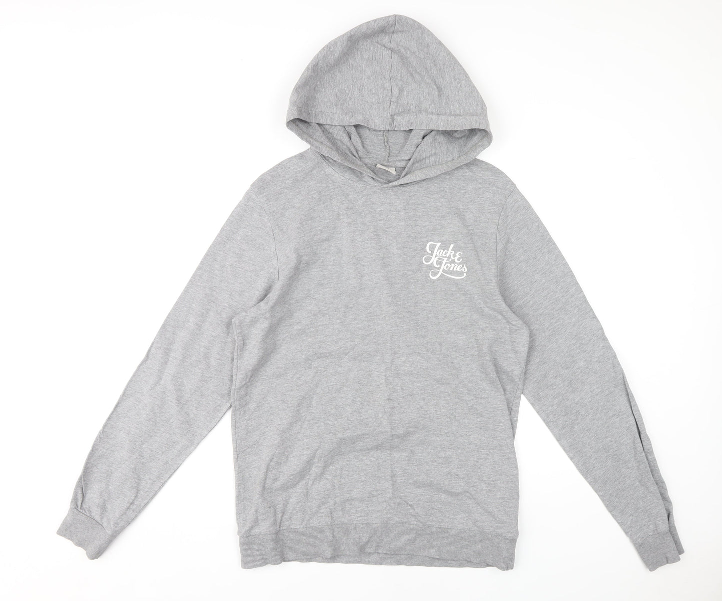 Mens UK Size L JACK & JONES Grey Pullover Hoodie