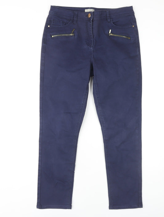 M&Co Women's Blue Straight Jeans Size 12 Regular