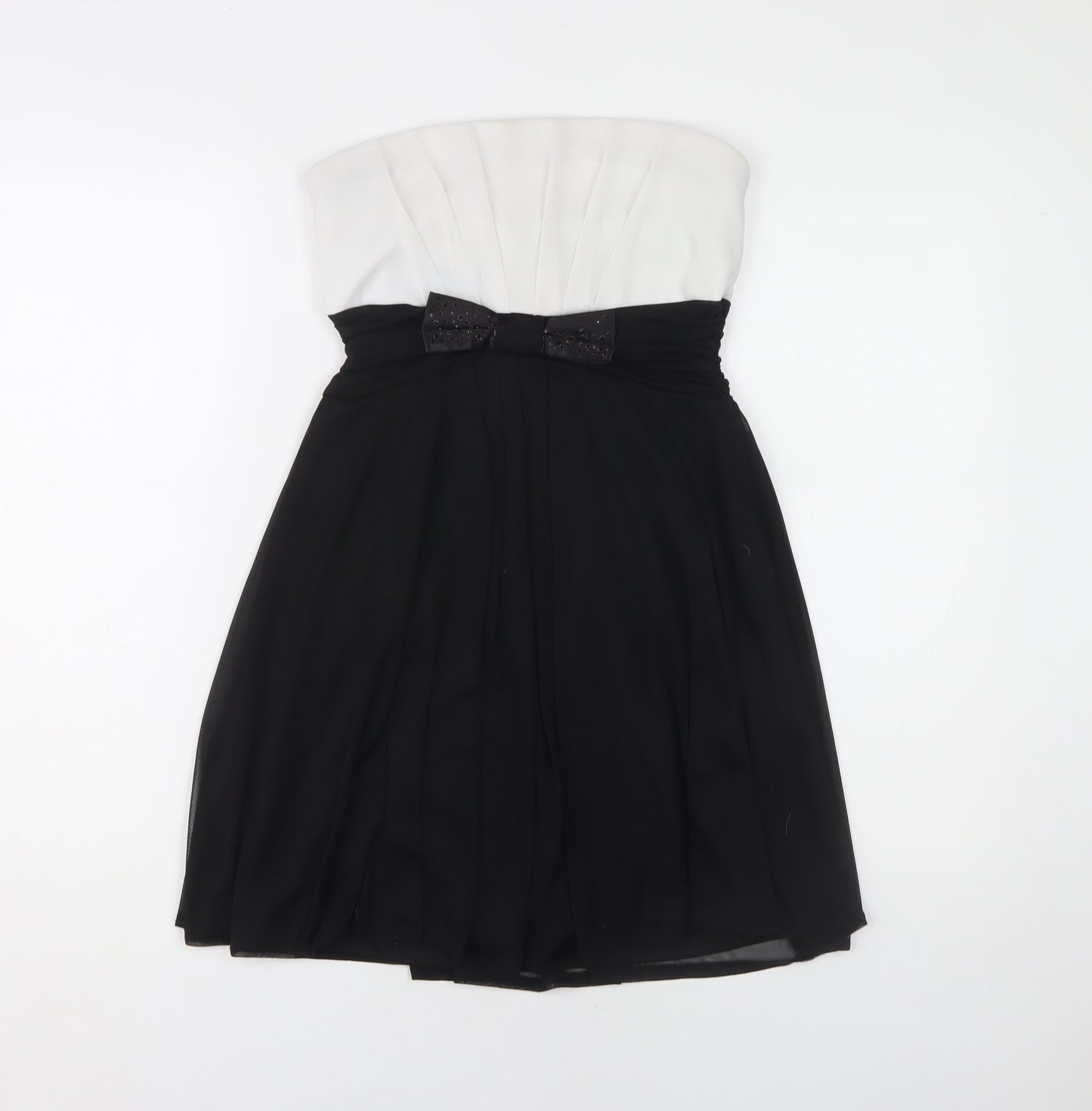 Jane Norman Women’s Black and White Strapless Dress