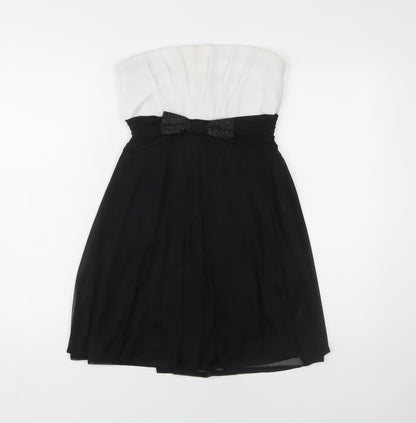 Jane Norman Women’s Black and White Strapless Dress