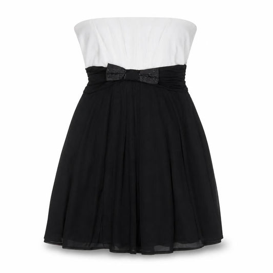 Jane Norman Women’s Black and White Strapless Dress
