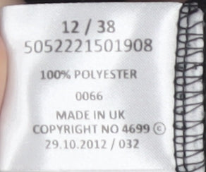 Jane Norman Women’s Black and White Strapless Dress