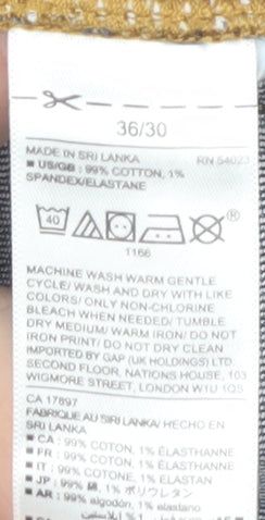 Gap Men's Blue Straight Jeans, Size 36, Distressed Style