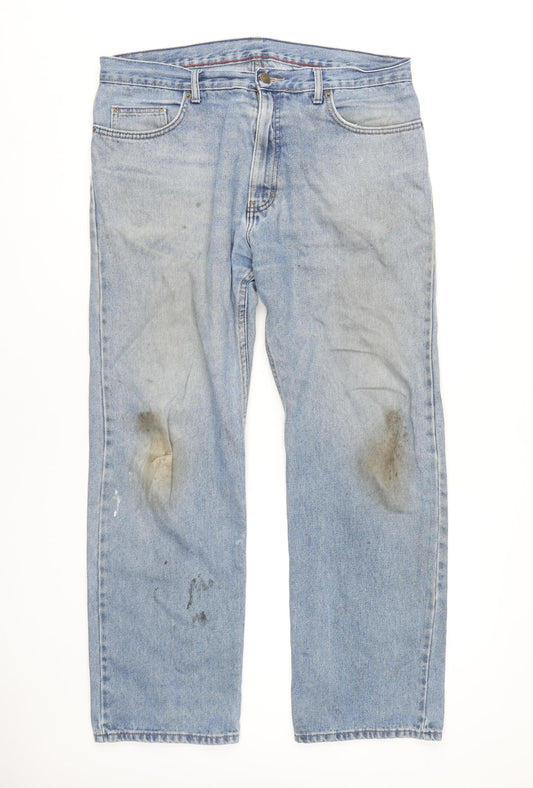 Marks and Spencer Men's Blue Straight Jeans, Size 36