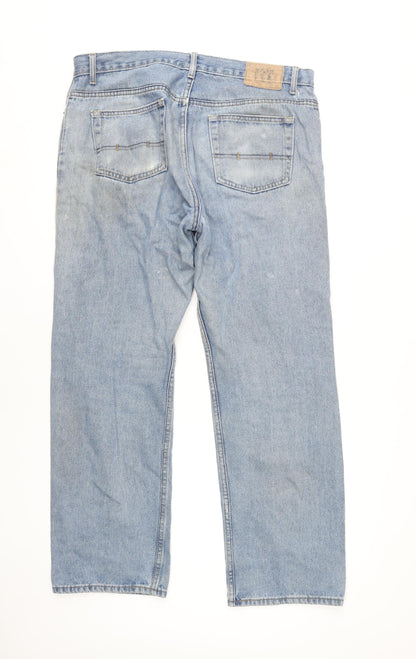 Marks and Spencer Men's Blue Straight Jeans, Size 36