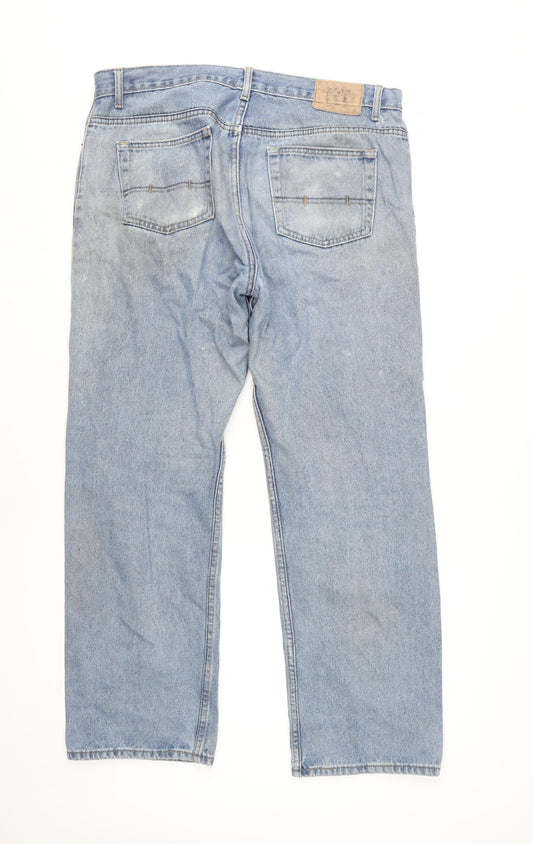 Marks and Spencer Men's Blue Straight Jeans, Size 36