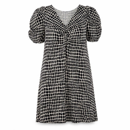 Next Women's Black Puff Sleeve Dress - Size 12