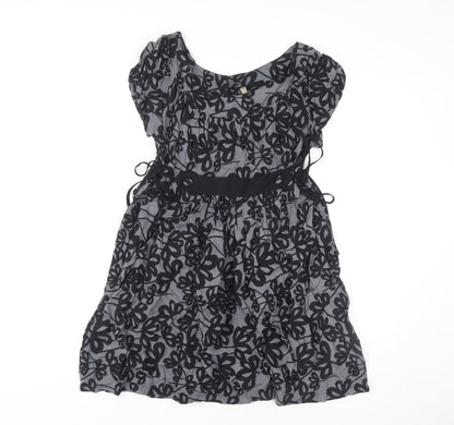 Topshop Women's Black Floral Dress Size 12