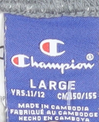 Champion Boys Grey Jogger Trousers Size L - Cotton Blend