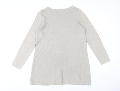 Laura Ashley Beige Long Sleeve Dress UK 14 Women