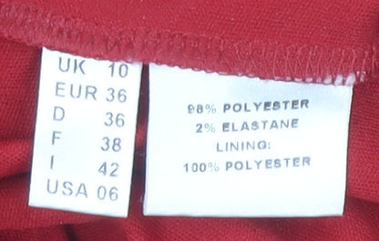 Gina Bacconi Red Lace Sheath Dress UK 10