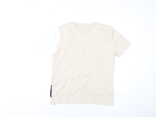 CC Women's Beige Geometric Knit Jumper L