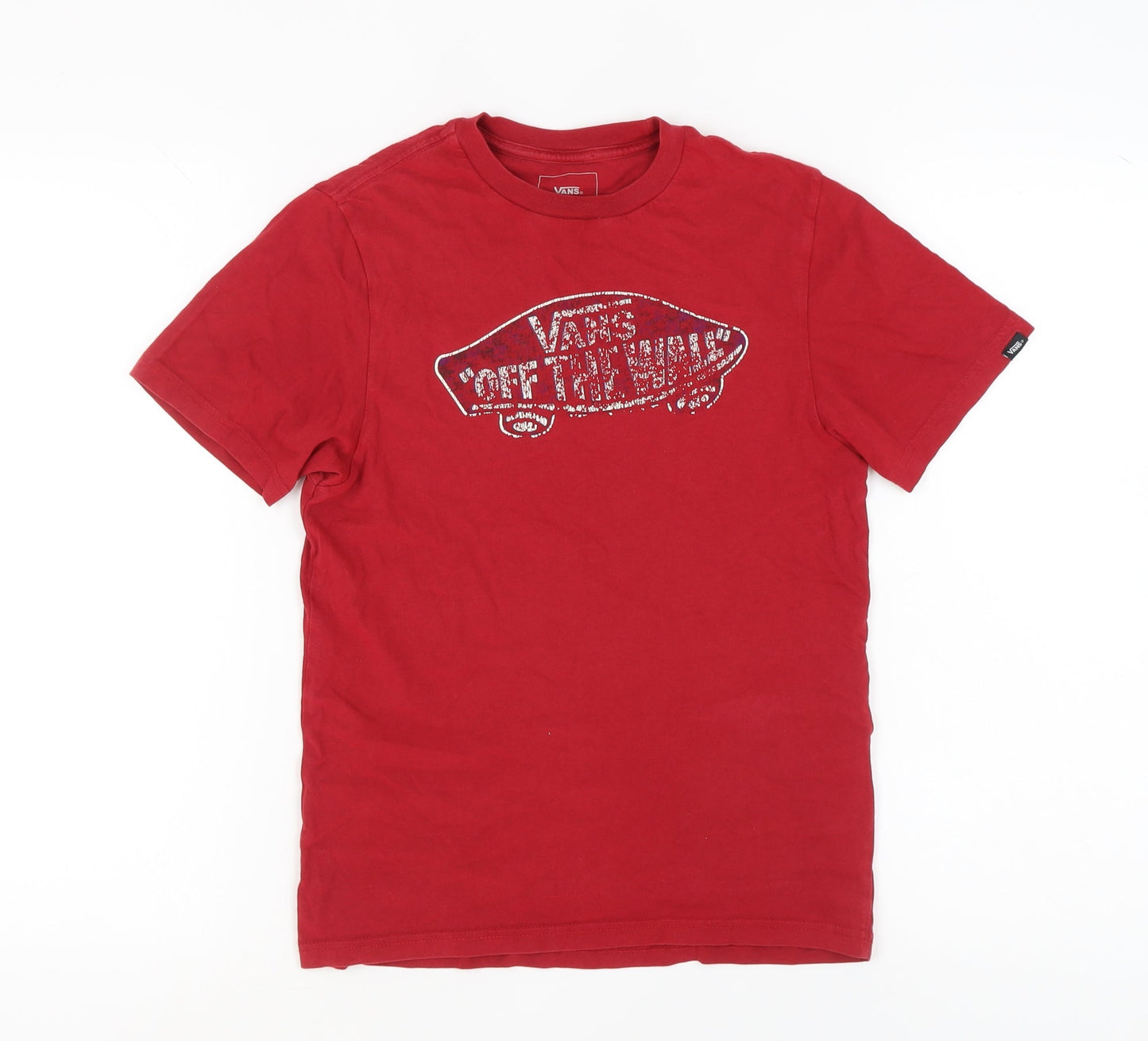 Unisex Adults UK Size M VANS Red Basic T-Shirt