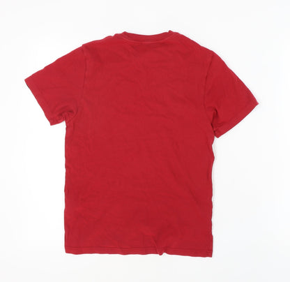 Unisex Adults UK Size M VANS Red Basic T-Shirt