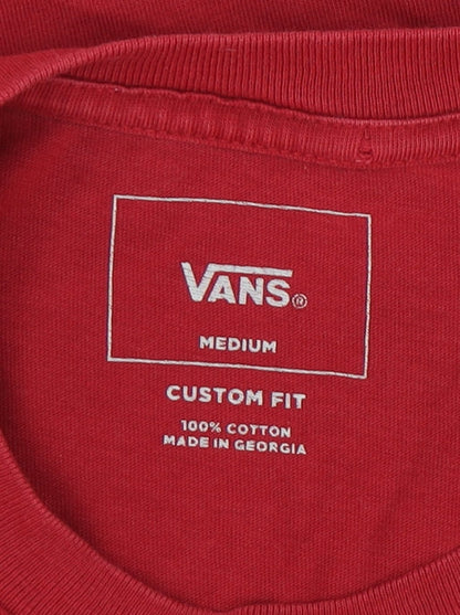 Unisex Adults UK Size M VANS Red Basic T-Shirt