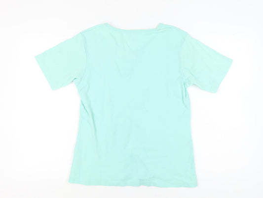 Hawkshead Women's Green V-Neck T-Shirt Size 18
