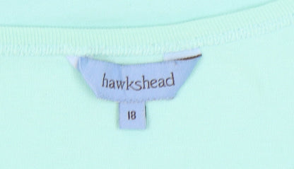 Womens UK Size 18 Hawkshead Green Basic T-Shirt