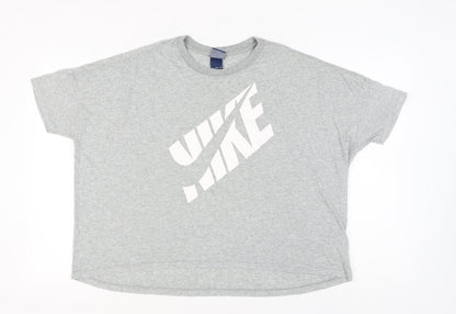 Nike Unisex Grey T-Shirt XL Casual Crew Neck