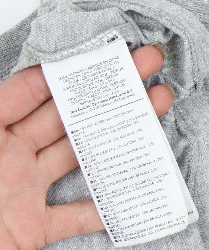 Nike Unisex Grey T-Shirt XL Casual Crew Neck