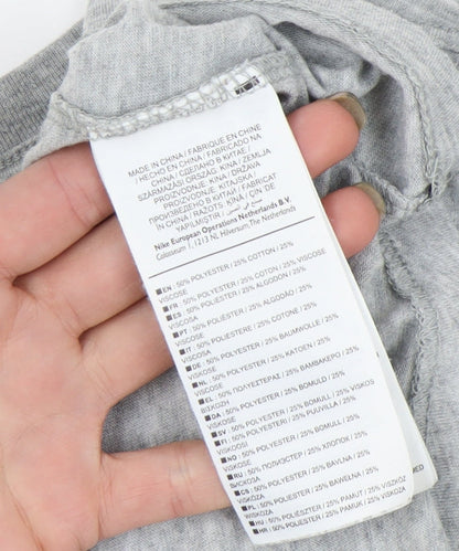 Nike Unisex Grey T-Shirt XL Casual Crew Neck